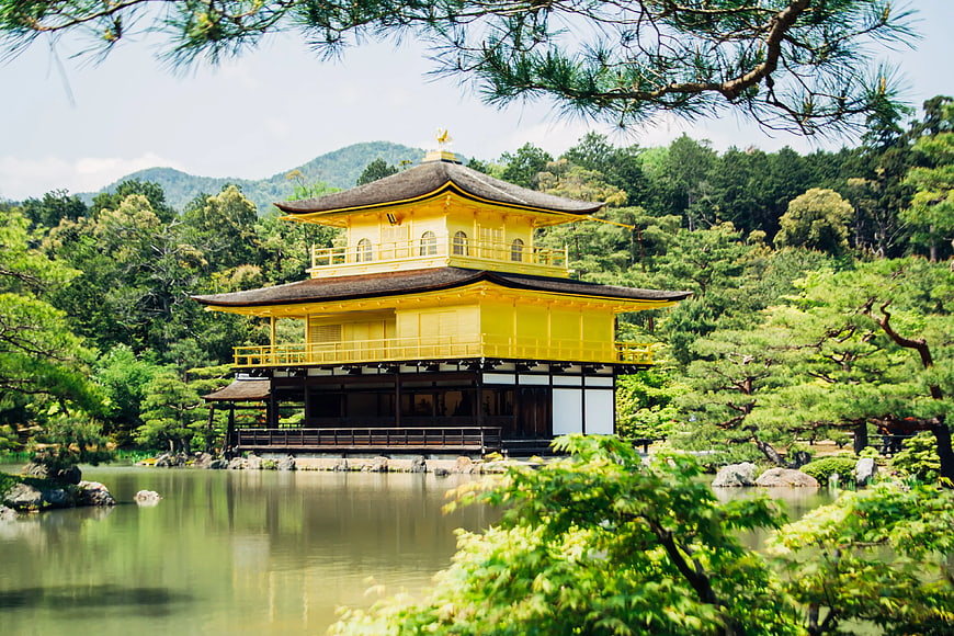 Golden Pavilion Temple in Kyoto Japan